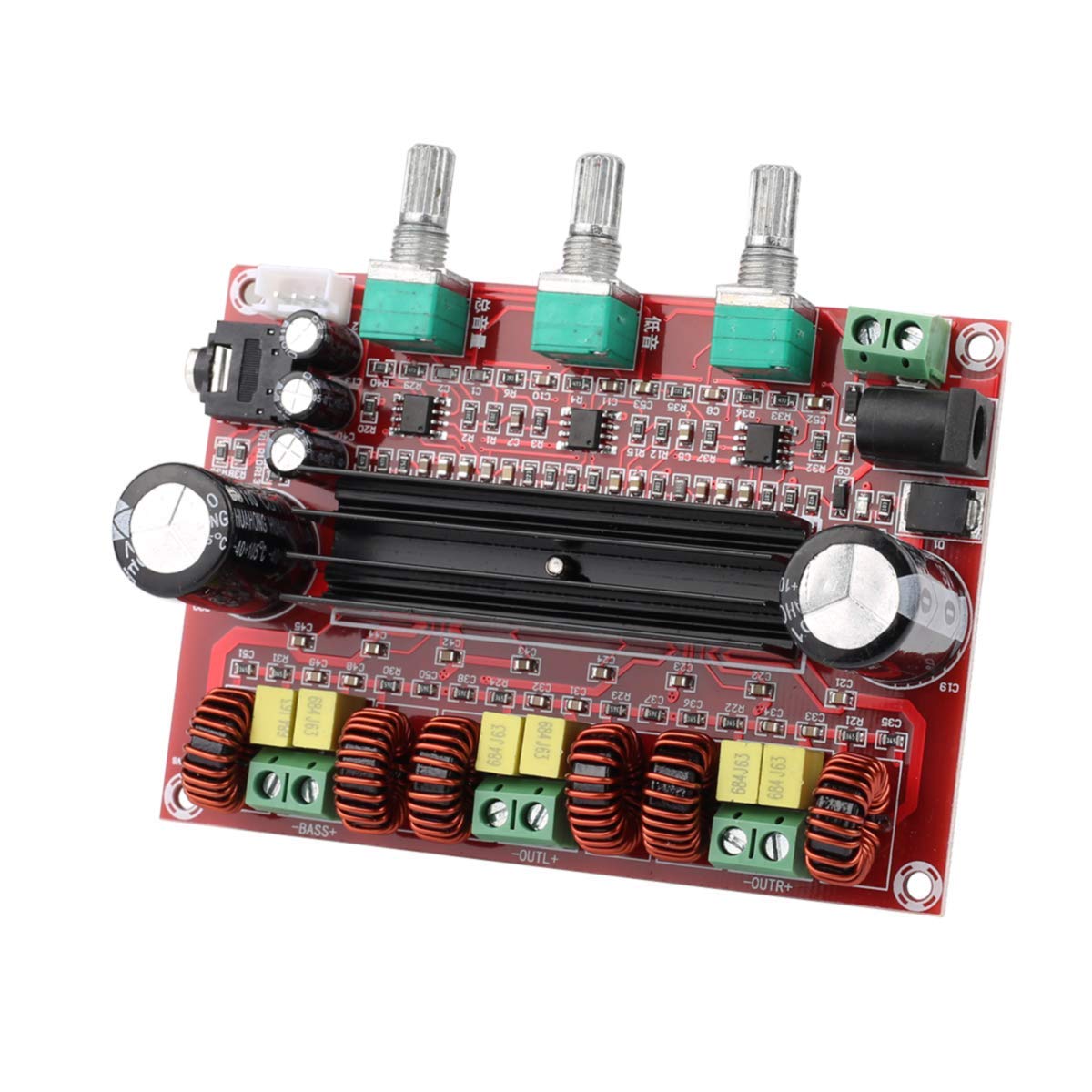 Clyxgs TPA3116D2 2.1 cyfrowy wzmacniacz mocy, 2 x 80 W + 100 W (bas) moduł audio-AMP do głośników audio systemu DIY 12-26 V