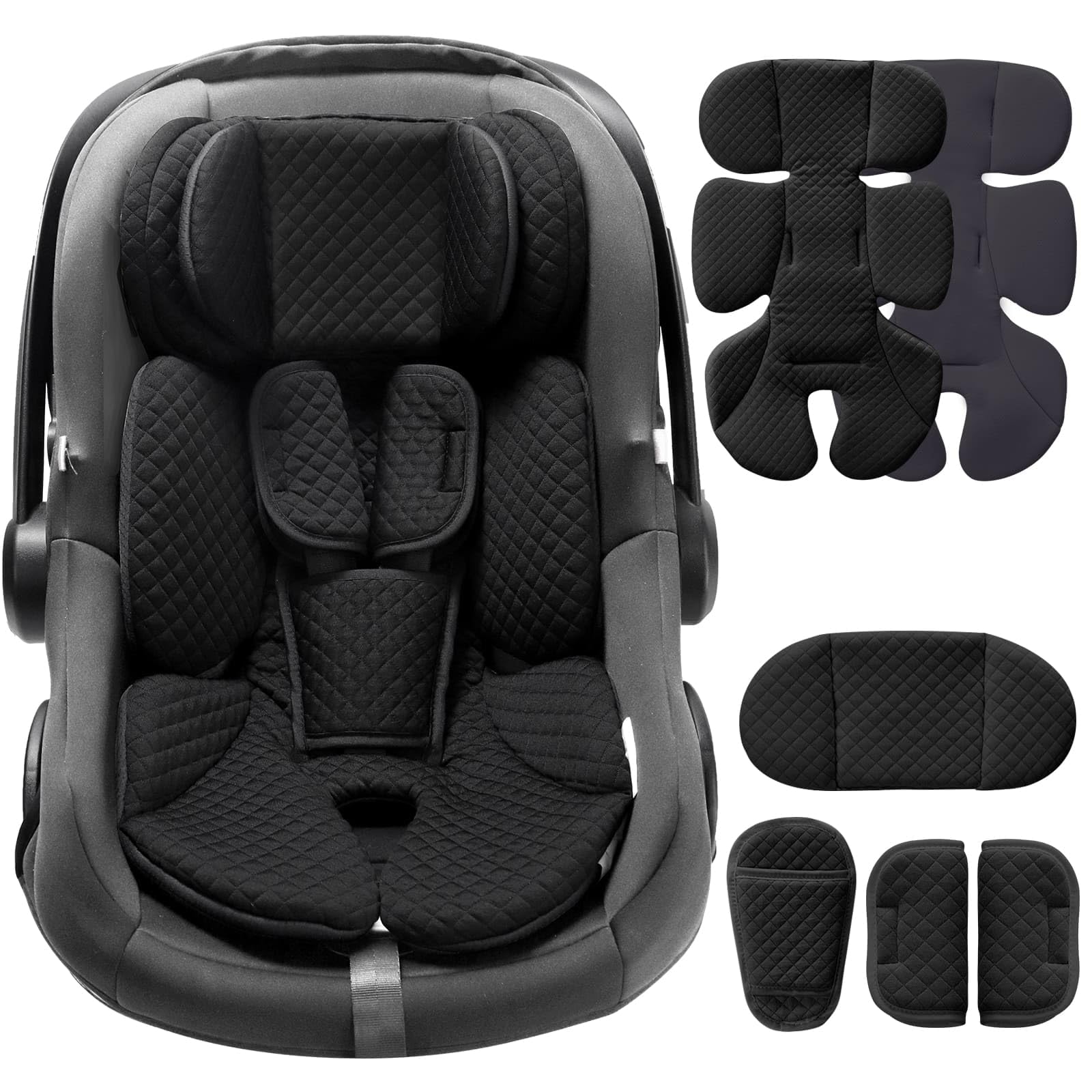 Photo 1 of RsoTone Infant Car Seat Insert - Black, Adjustable Head Support