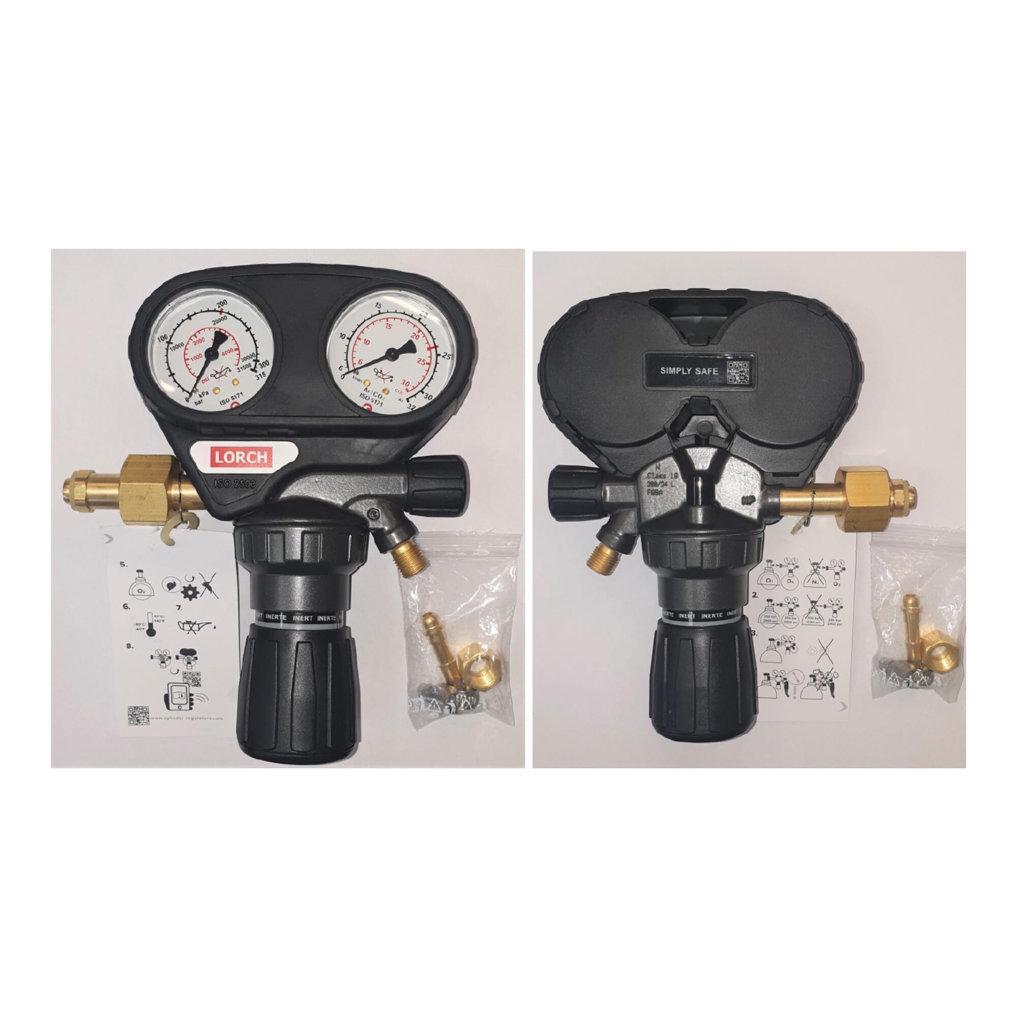 Lorch Reductor de presión Basic Ar/CO2 200 bar 32/24