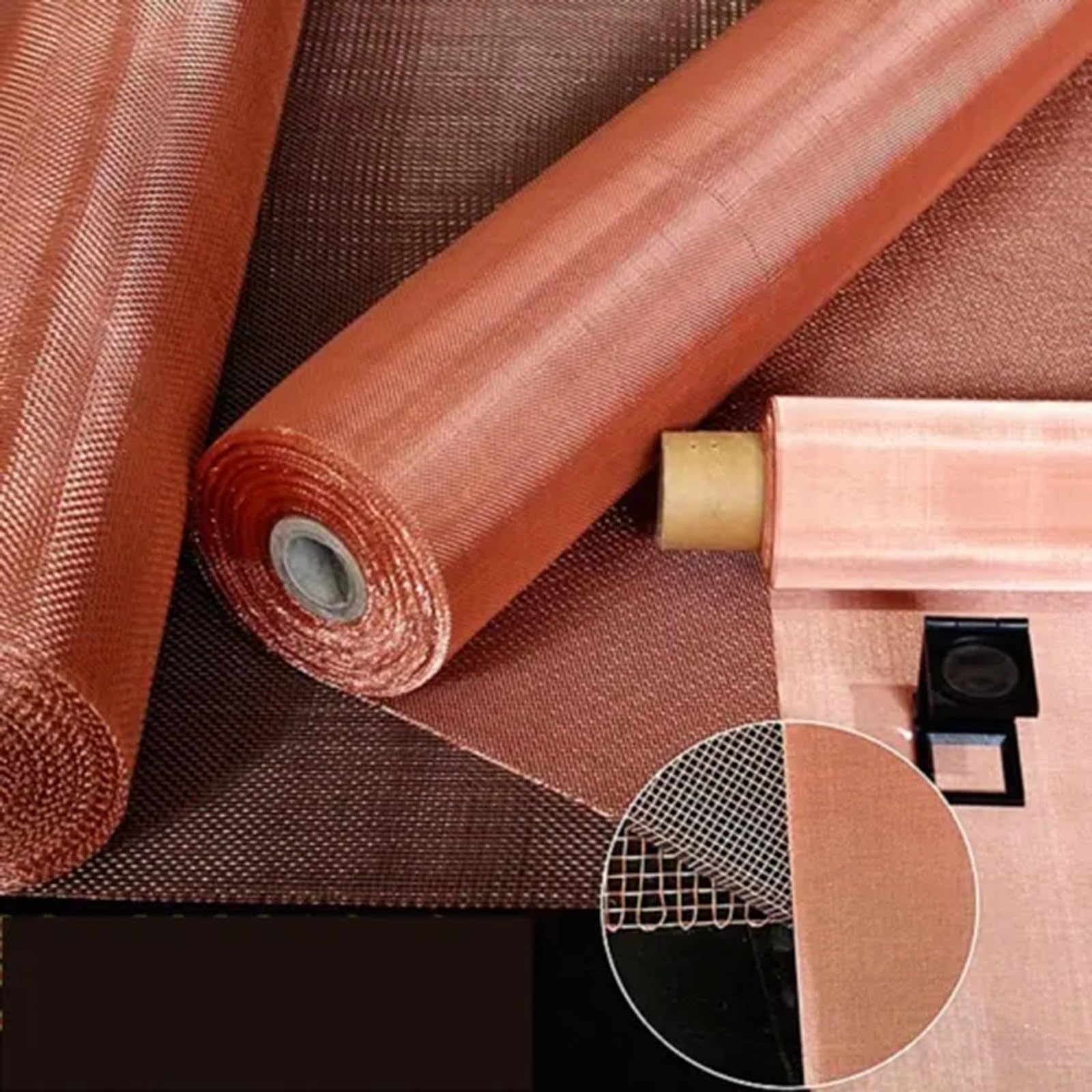 Tkanina druciana z miedzi, Mosiężna siatka z drutu miedzianego 1 metr x 10-200 mesh Wielokolorowy(Purple 1x1m,20 mesh)