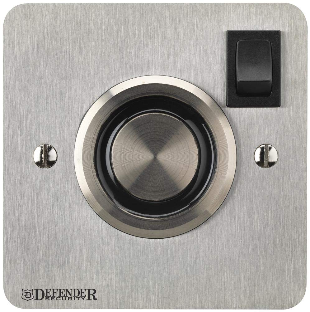 Defender Security 24V DC Hold Open Magnet, Flush Mount, Satin Stainless Steel – Fire & Smoke Door Safety, 11kg Holding Force – DEF-0501F-1B