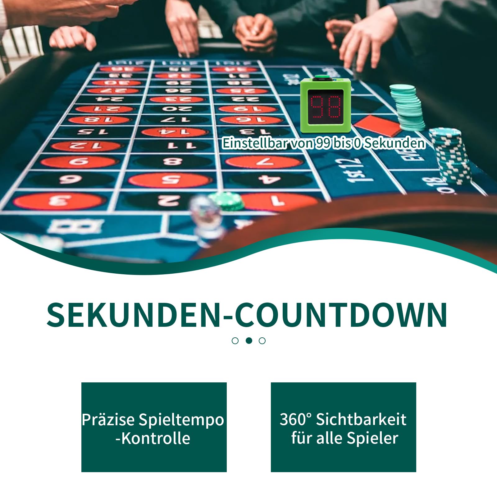 Amazon.co.jp: GANXIN ポーカーショットクロック 秒カウントダウン