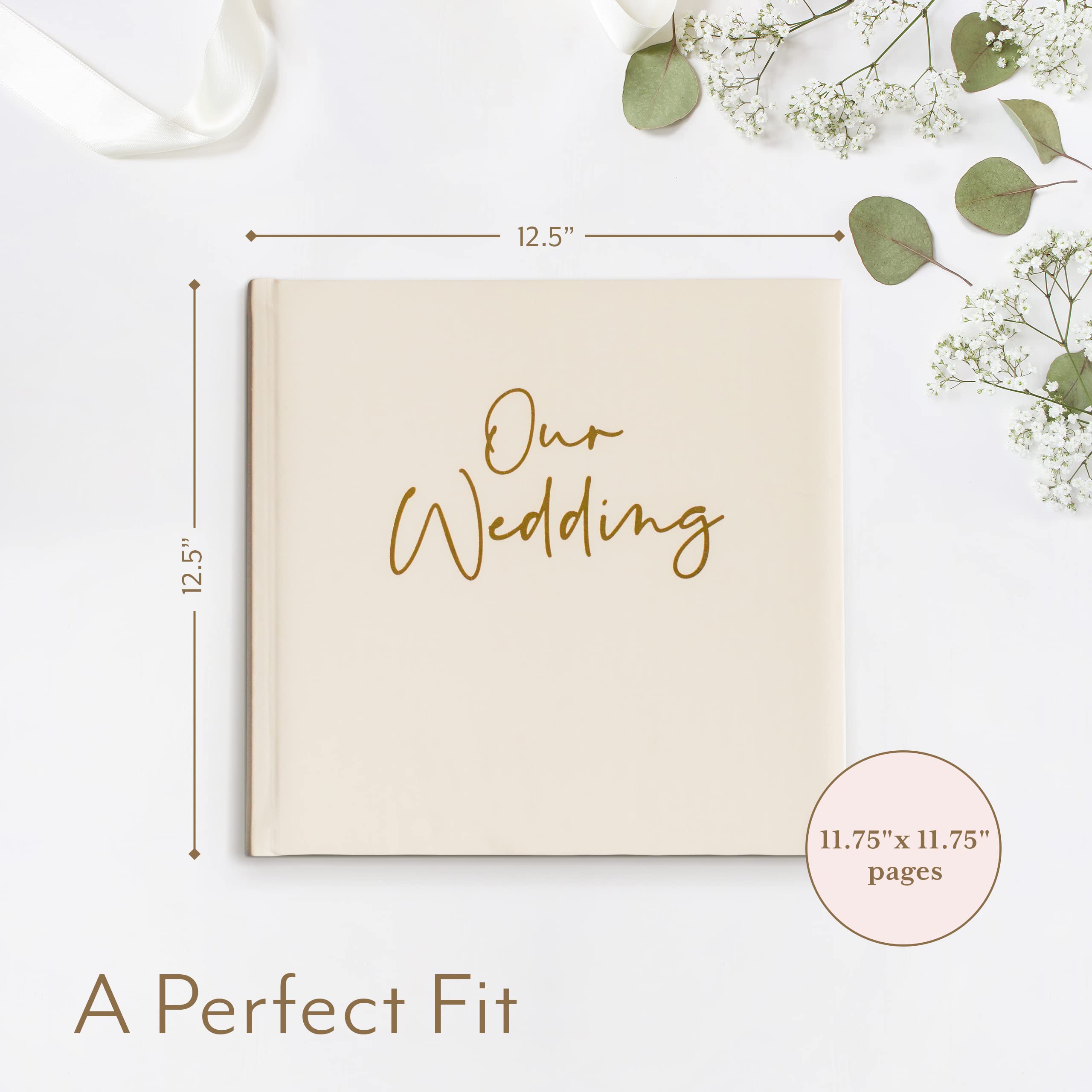 Your Perfect Day Libro de recuerdos grande personalizado para familia, boda, aniversario, libro de invitados, álbum de fotos, álbum de recortes, 50 páginas en blanco que pueden adaptarse a 200
