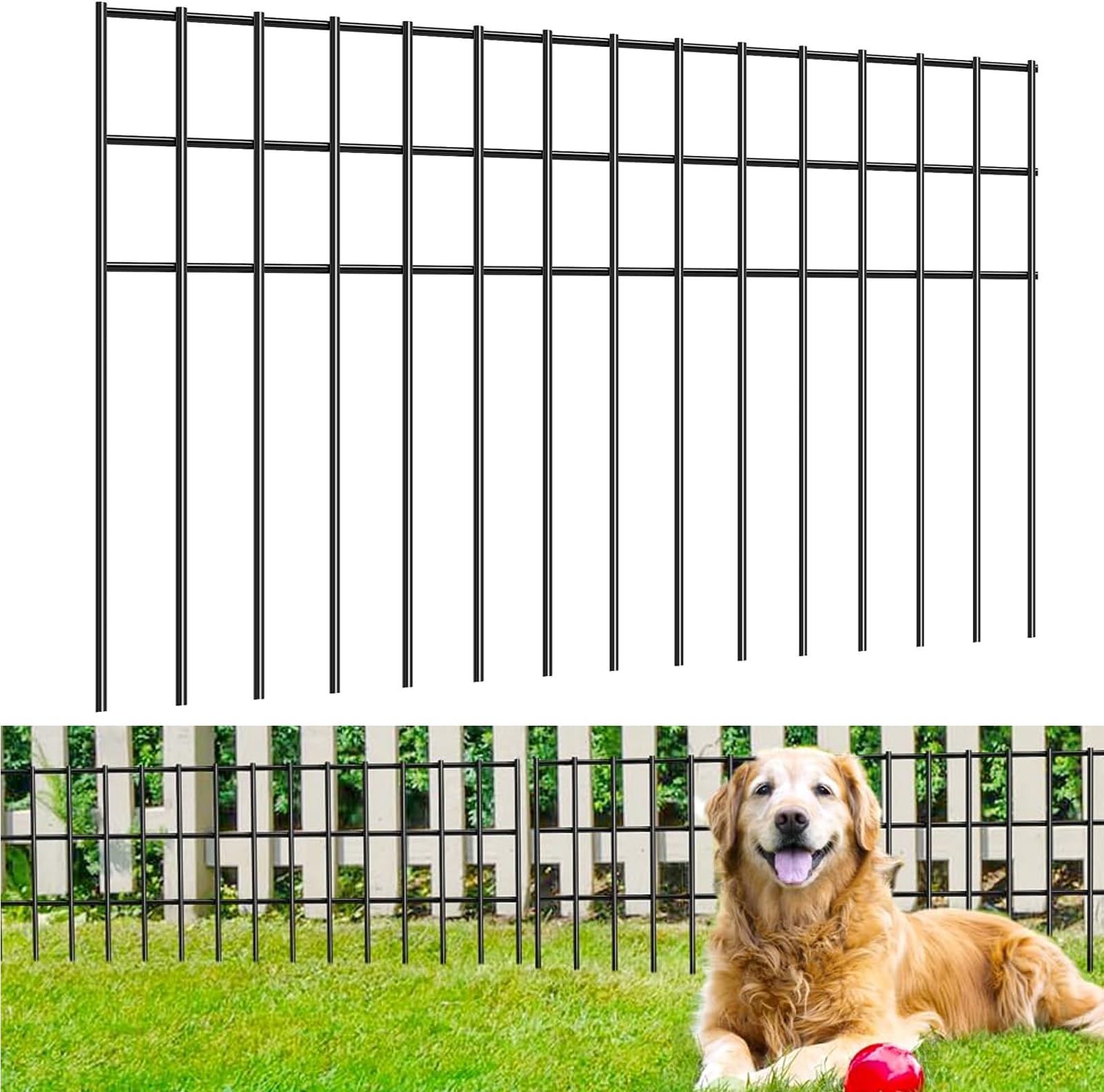 12 Pack Animal Fence Barrier, No Dig Fence Barrier, Fence