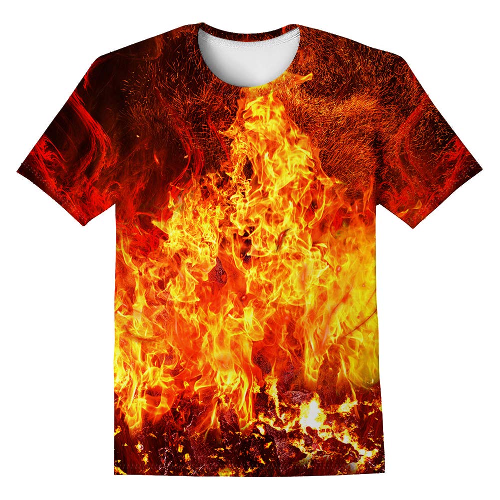 LAIDIPAS Boys Girls 3D Graphic Shirts Cool Crewneck T-Shirt Unisex Short Sleeve Top Tees 6-16 Years