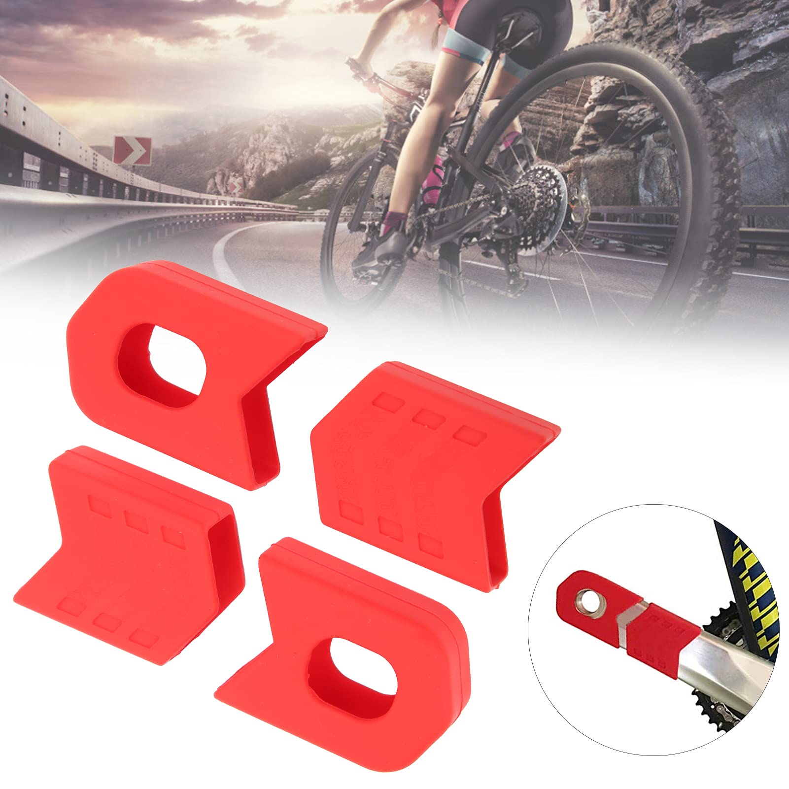 VGOL 2PCS 9.5x6.5cm Bicicletta Parafango Di Protezione Di Pesce Coda Copertura Di Gomma MTB Bici Da Strada Parafango Coda Copertura Protettiva Per MTB Road Bike Parte Accessori Contro Spruzzi Acqua