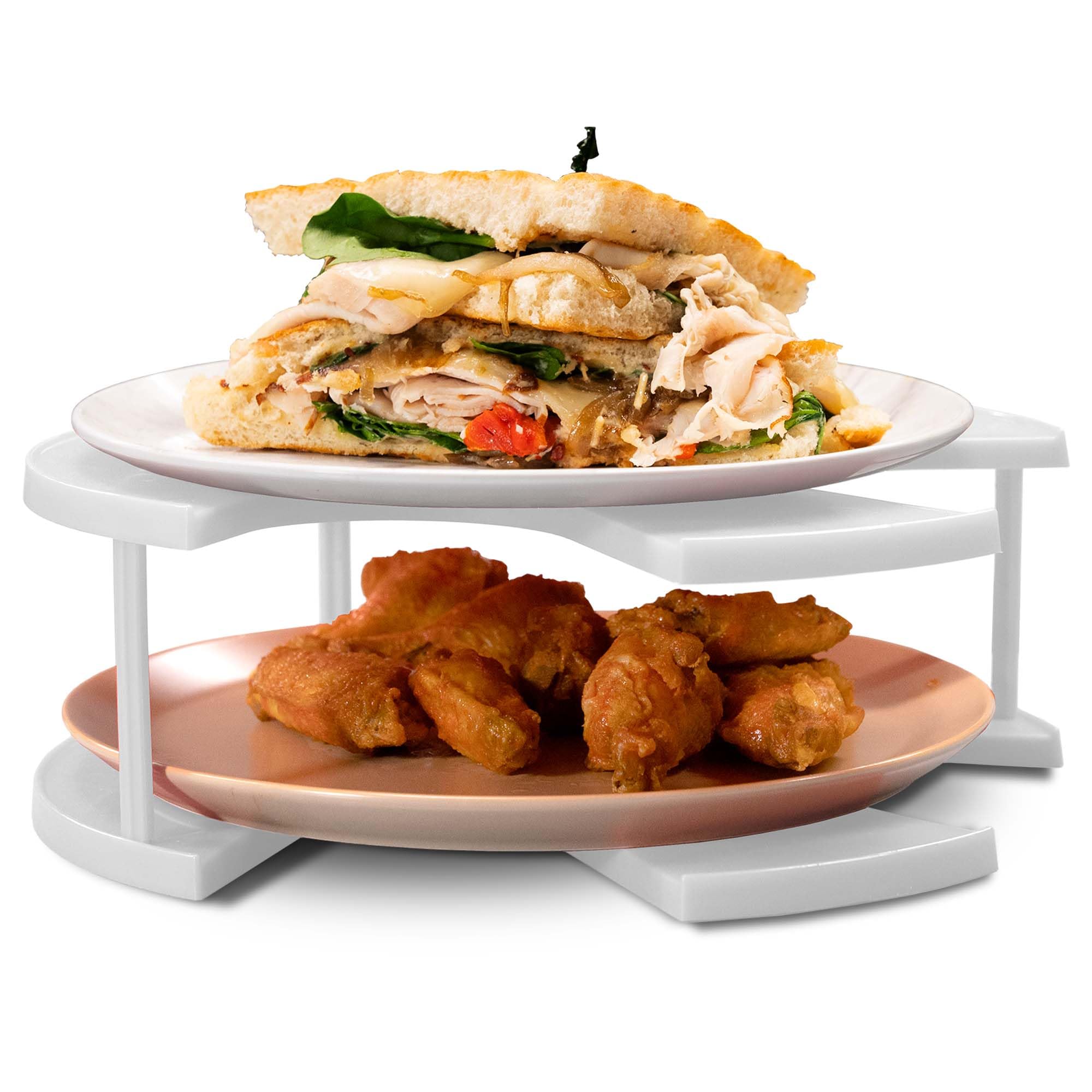 Amazon.com | DoubleWave Mini Neutral two tier microwave plate stacker ...