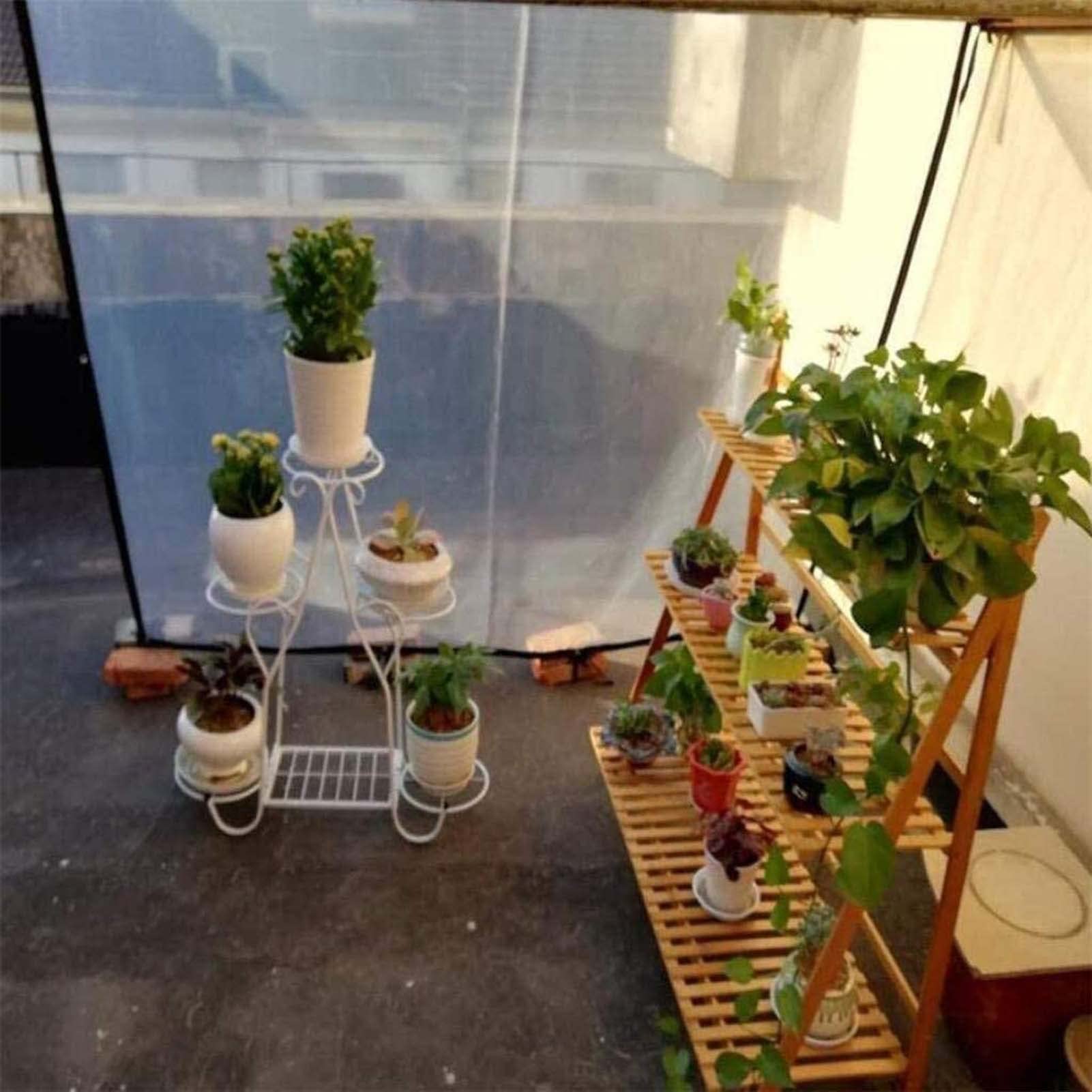 FOGUO Clear Tarp for Greenhouse 19.7x19.7ft, Transparent Tarpaulin Waterproof Heavy Duty, Clear Tarp Curtain Waterproof, with Grommets, Dustproof Rainproof, for Patio Outdoor Camping