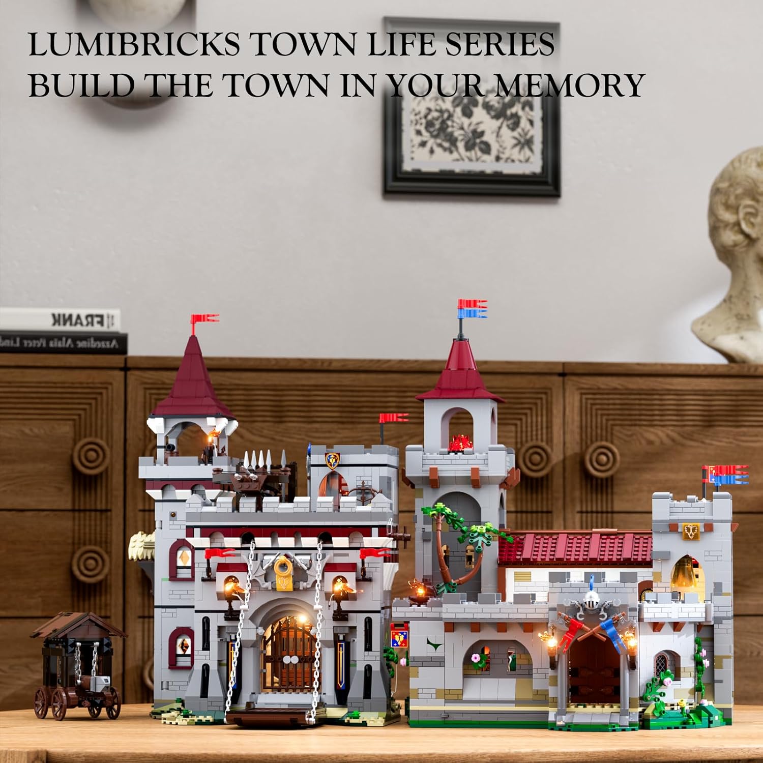 Medieval Guard Post Lighting Building Bricks Set - Middle Ages Castle Modular Collection Display Kit with Minifigures 2945 Pcs for Adults & Teens - Image 7