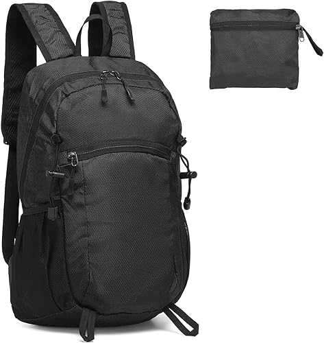 Mochila de senderismo plegable, mochila de campamento, resistente al agua, poliéster ligero para hombres y mujeres, viajes al aire libre