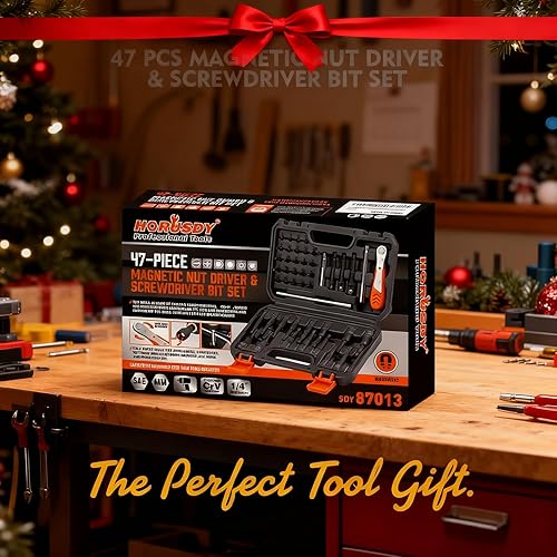Miniatura 2 de HORUSDY Juego de 47 destornilladores de tuercas SAE y métrico, destornillador de tuerca magnético de impacto para taladro de impacto, adaptadores de