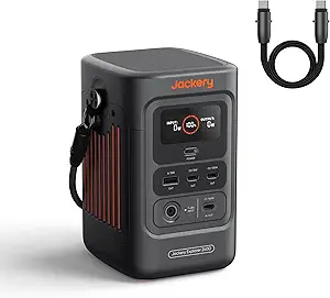 Jackery Explorer 240D Power Bank, 256Wh LiFePO4 Battery Portable Power Station, 200W DC Output, Charging Cable Included,1-Hour Fast Charging, Compact for Outdoor Camping, Travel, Emergencies