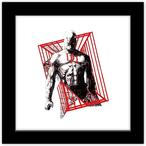 Trends International Gallery Pops Marvel Comics Daredevil - Geometric Devil Ink Sketch Canvas Wall Art Wall Poster, 12.00" x 12.00", Stretched Canvas Trends International Gallery Pops Marvel Comics Daredevil - Geometric Devil Ink Sketch Canvas Wall Art Wall Poster, 12.00" x 12.00", Stretched Canvas
