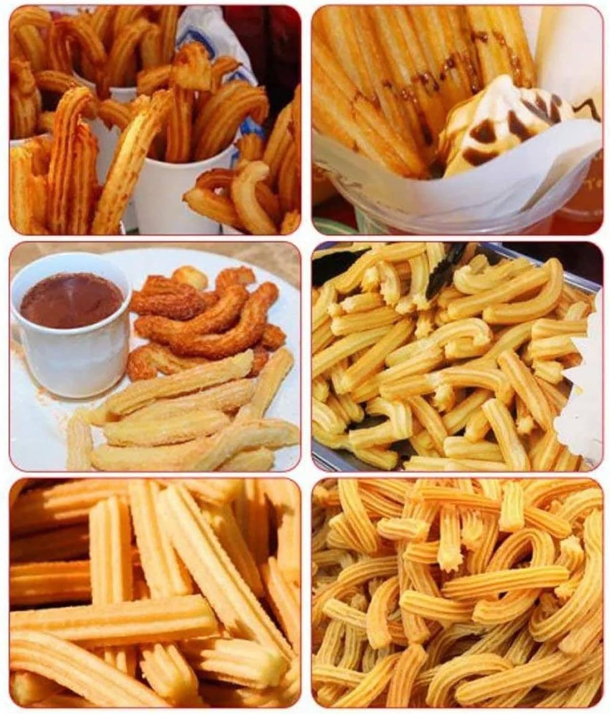 Máquina para Hacer Churros Manual, churrera española Vertical de Acero Inoxidable, para restaurantes, hoteles, cafeterías, panaderías 2L