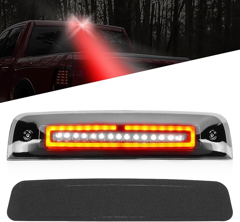 Luz de freio elevada LED Gubebaili para Dodge Ram 1500 2009–2017 e Ram 2500/3500 2010–2017 – Lente fumê
