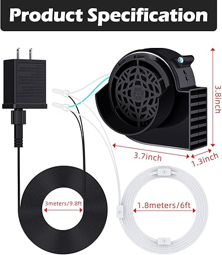Miniatura 2 de Saillong Soplador de aire para inflables, motor de repuesto de ventilador de aire para decoración inflable de jardín, patio, césped, ventilador de