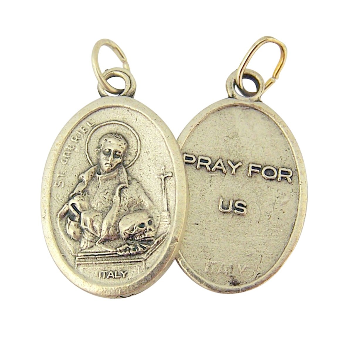 Catholic Patron Saint Medals Silver Toned Base, 1 Inch, Set of 2, Silver — view 22