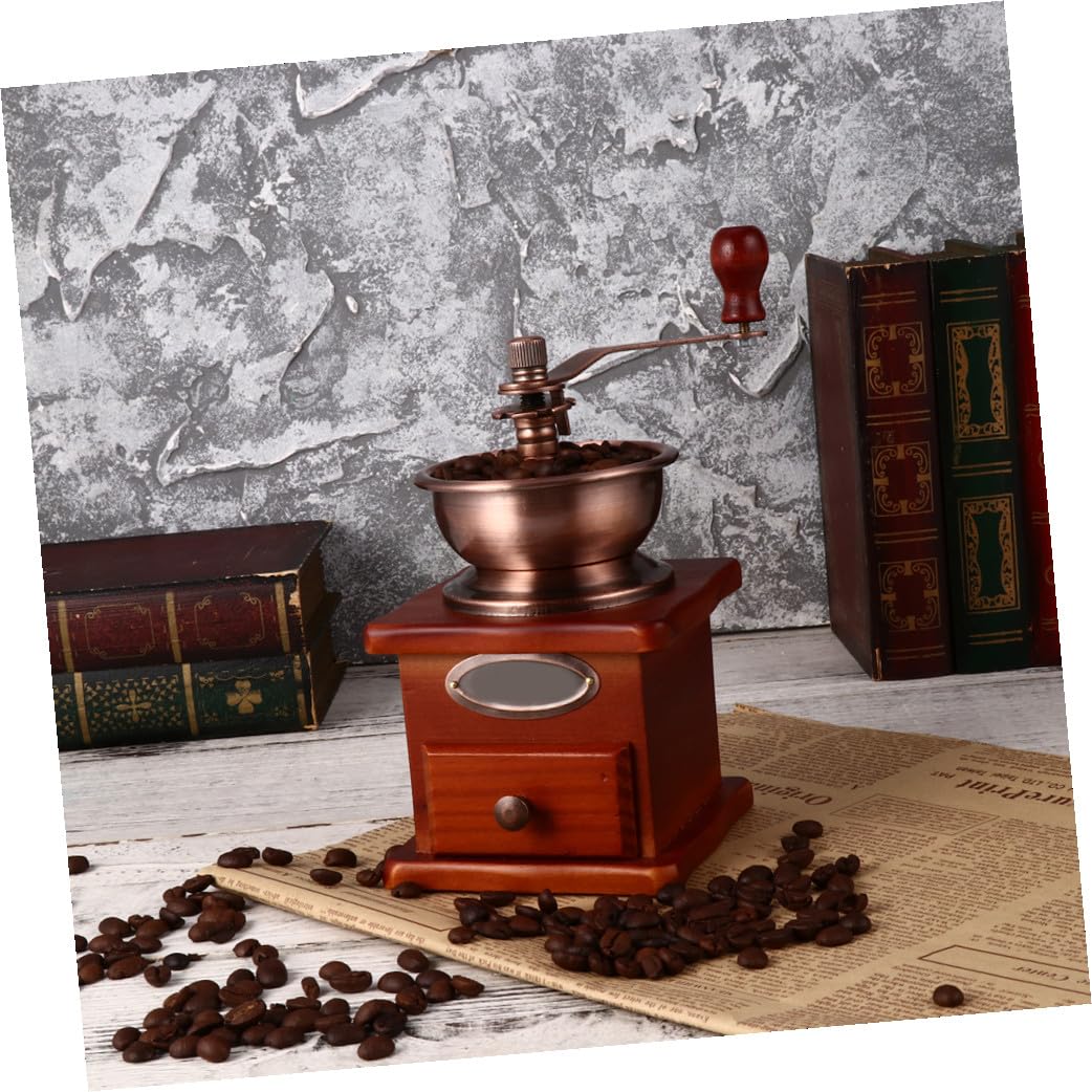HOMSFOU Molinillo de Café Manual Portátil de Cerámica, Compacto y Desmontable, para Granos de Café y Especias, Adecuado para Uso en Cocina, Oficina y Viajes, Molinillo de Mano