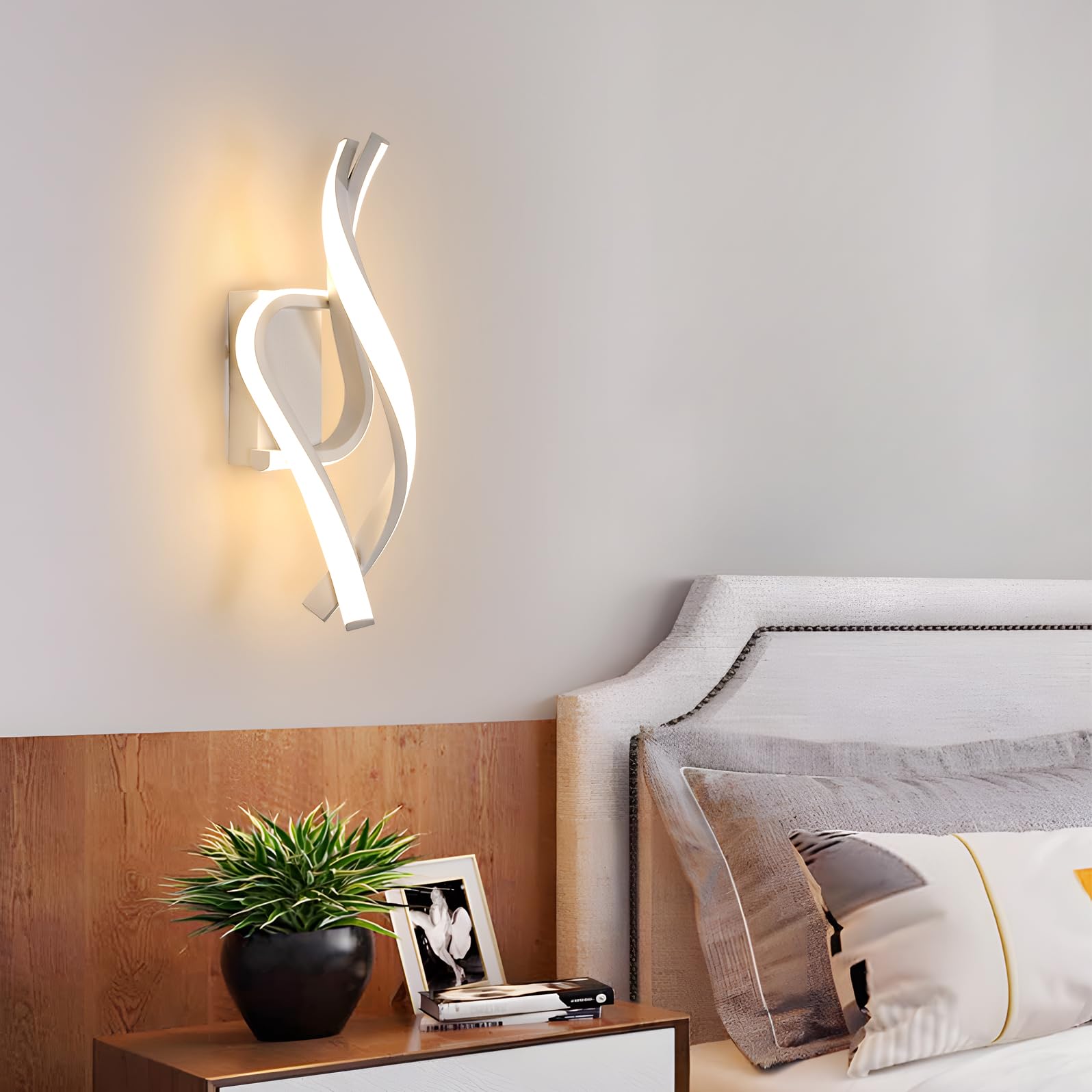 Tealight Applique Murale LED Intérieur 20W 2200LM, Lampe Murale Moderne