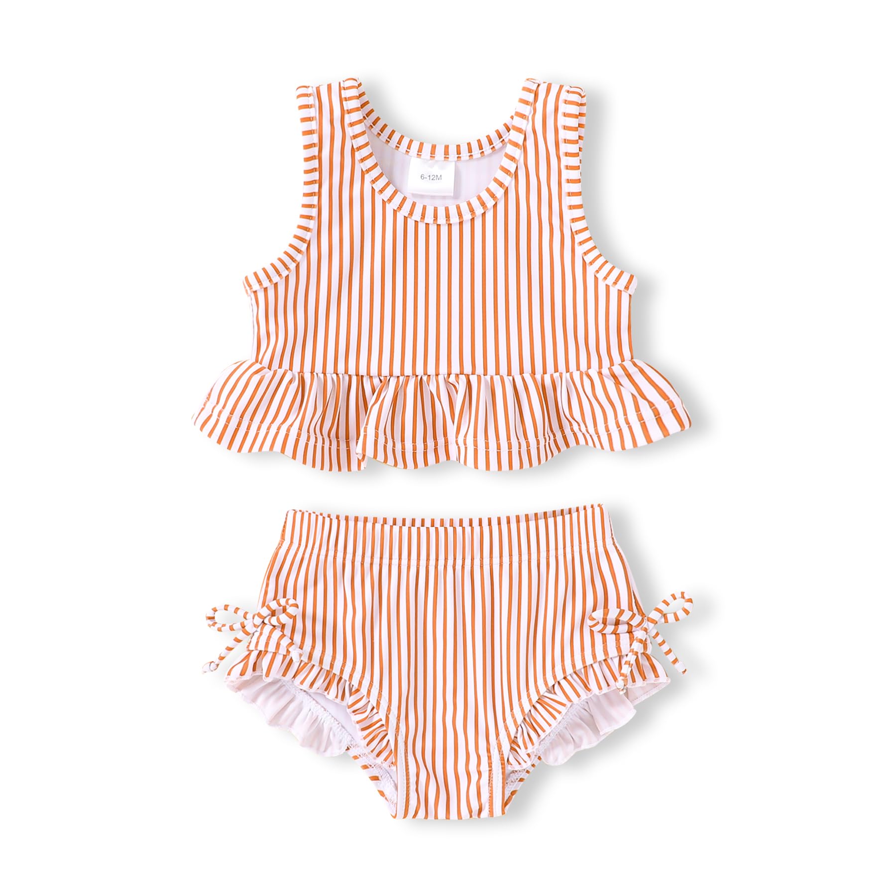 HAPPYMA Baby Swimsuit Toddler Girl Bathing Suit Stripe Bikini