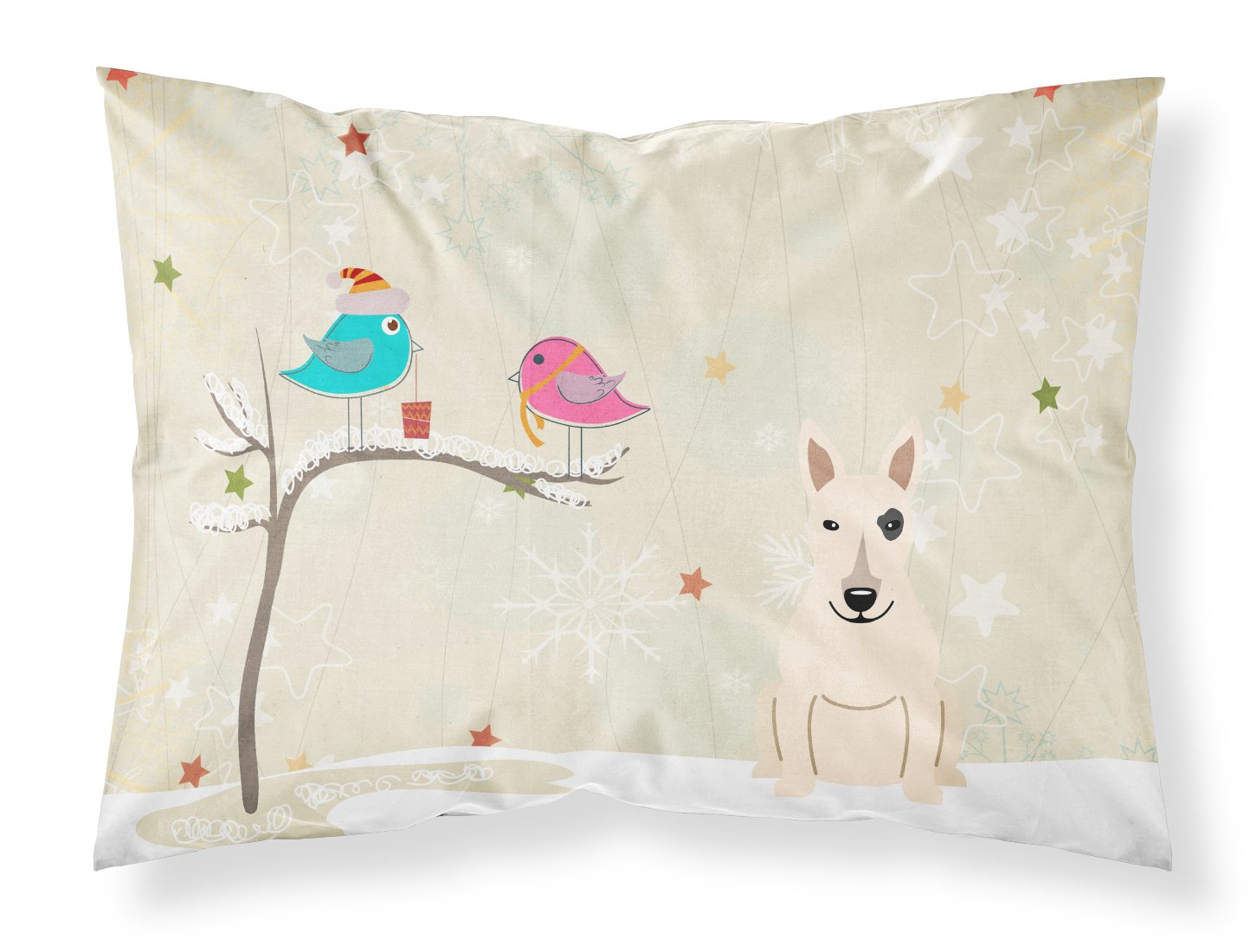 Taie d'oreiller multicolore Bull Terrier pour une déco de chambre cosy
