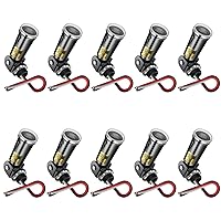 Vista 43 de Greencycle Interruptor de luz basculante de un solo polo, interruptor de luz de paleta de 15 amperios, interruptores Sp blancos, 120V-277V CA