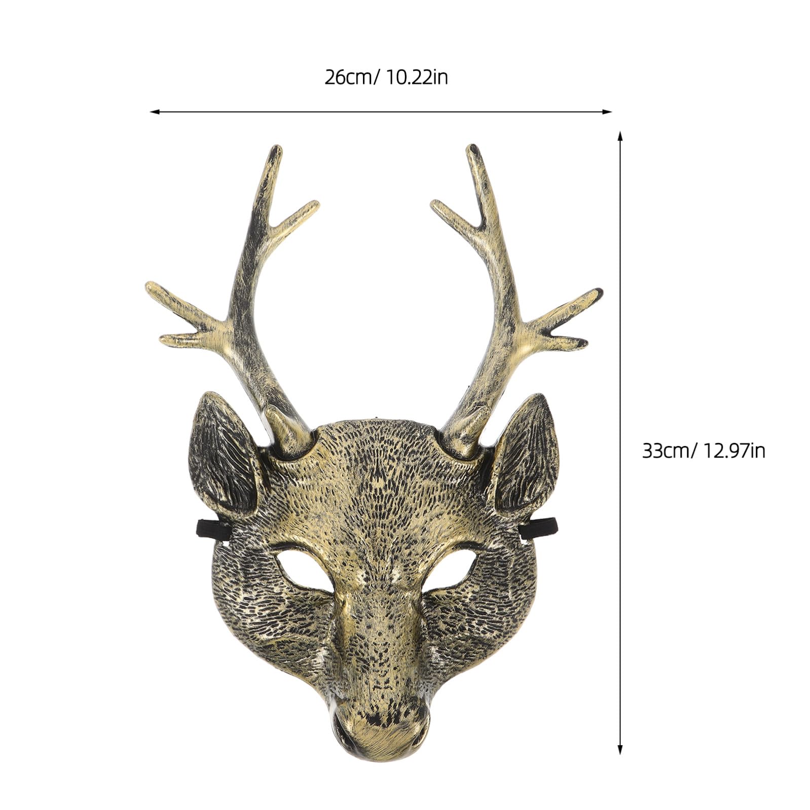 Maschera Animale Realistica a Testa di Cervo in Materiale Leggero e Traspirante Accessorio Cosplay e Maschera per Costume di Halloween per Adulti e Feste di Carnevale