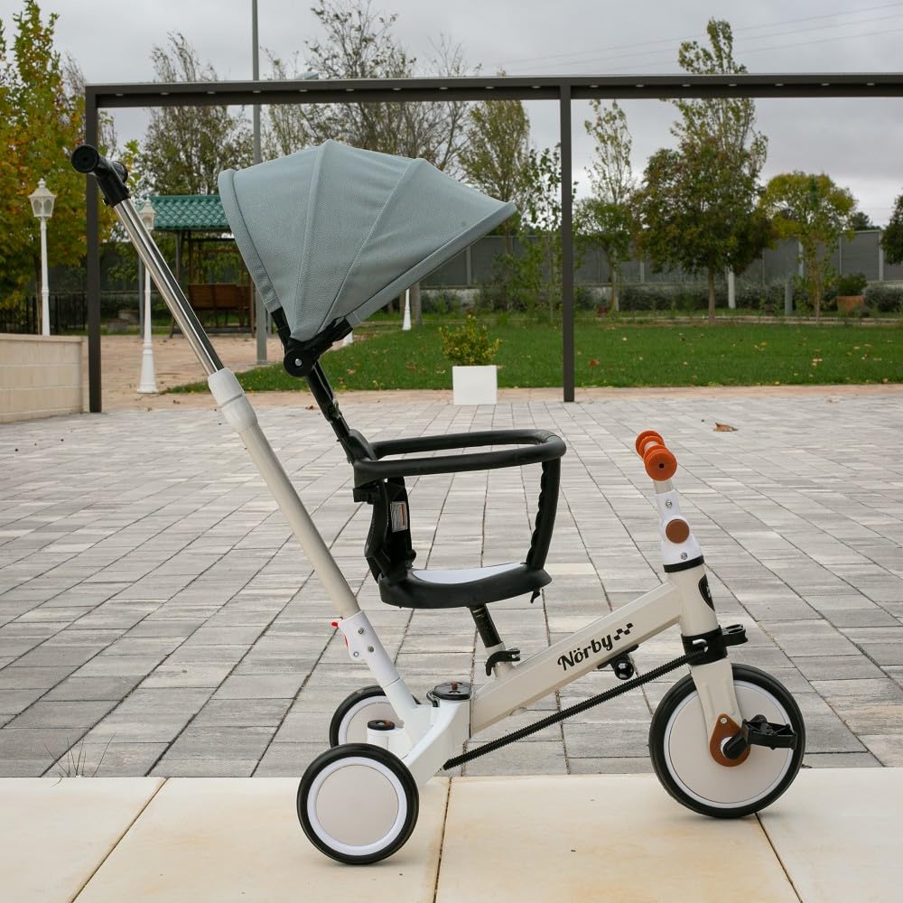 Interbaby Norby: 5 in 1 Dreirad und Laufrad mit Verdeck, 1 bis 5 Jahre