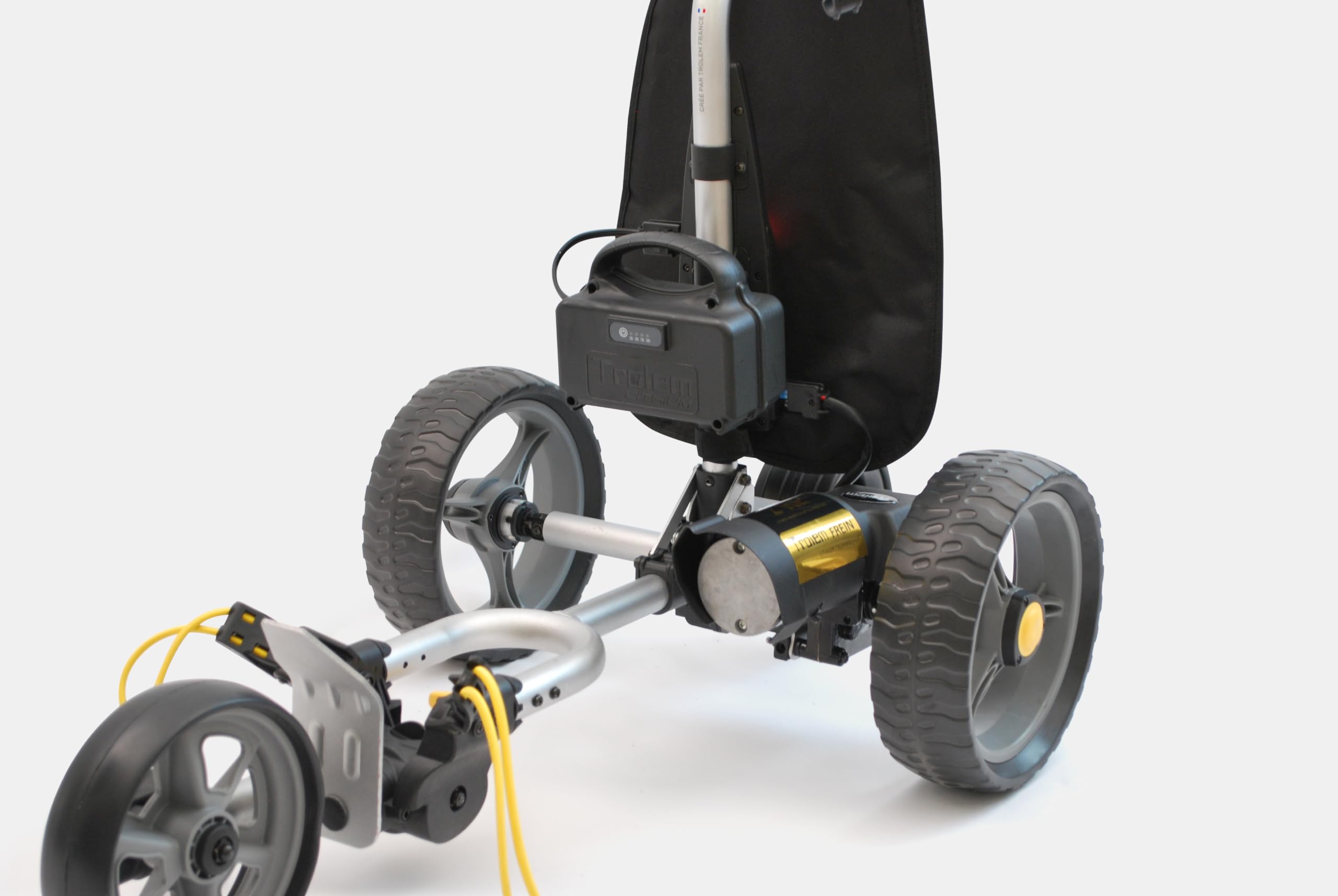 Trolem - eFALL CAN Brake Elektro Golf Trolley - Golftrolley Elektrisch - 3-Rad-Golfwagen Klappbar - Mit Elektromotor, Bremse & Lithium Akku - 27 Loch - Golf Cart für Golftasche-Transport