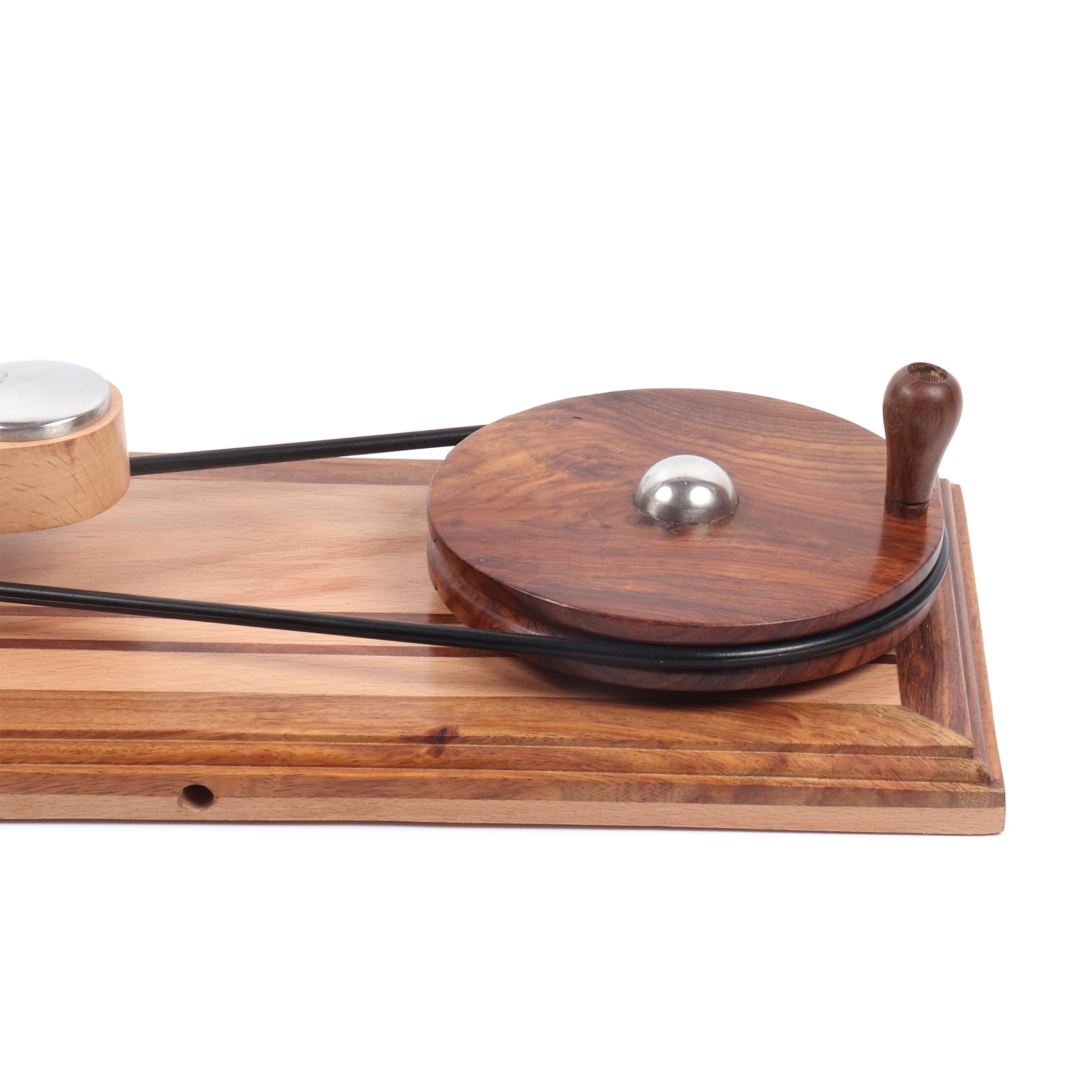 Handgefertigter Garnwickler aus Holz und Swift Set, strapazierfähiges indisches Holz, Tischkugelwickler zum Stricken und Häkeln (Winder (Multi Wood))