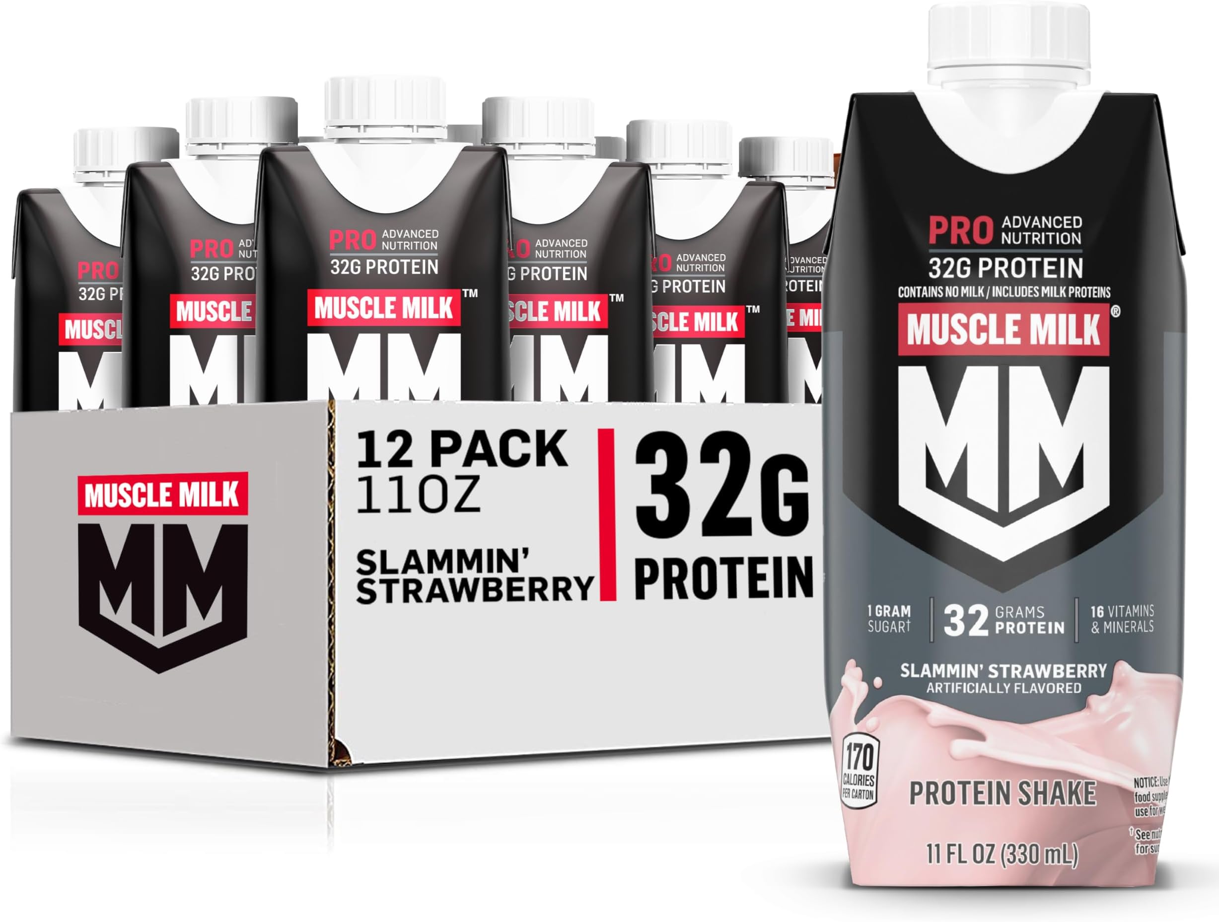 Amazon.com : Muscle Milk Pro Advanced Nutrition Protein Shake, Slammin ...