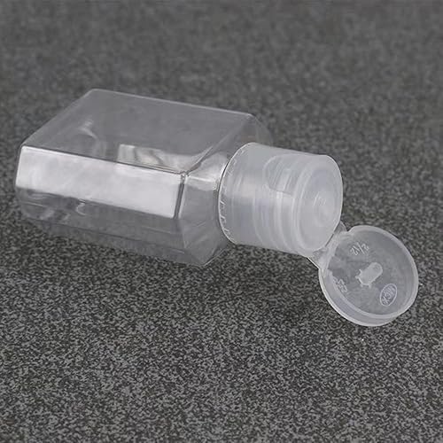 Miniatura 4 de 50 botellas vacías de plástico de 1 onza / 1.0 fl oz con tapa abatible, tamaño de viaje, reutilizables, para desinfectante de manos, champú y