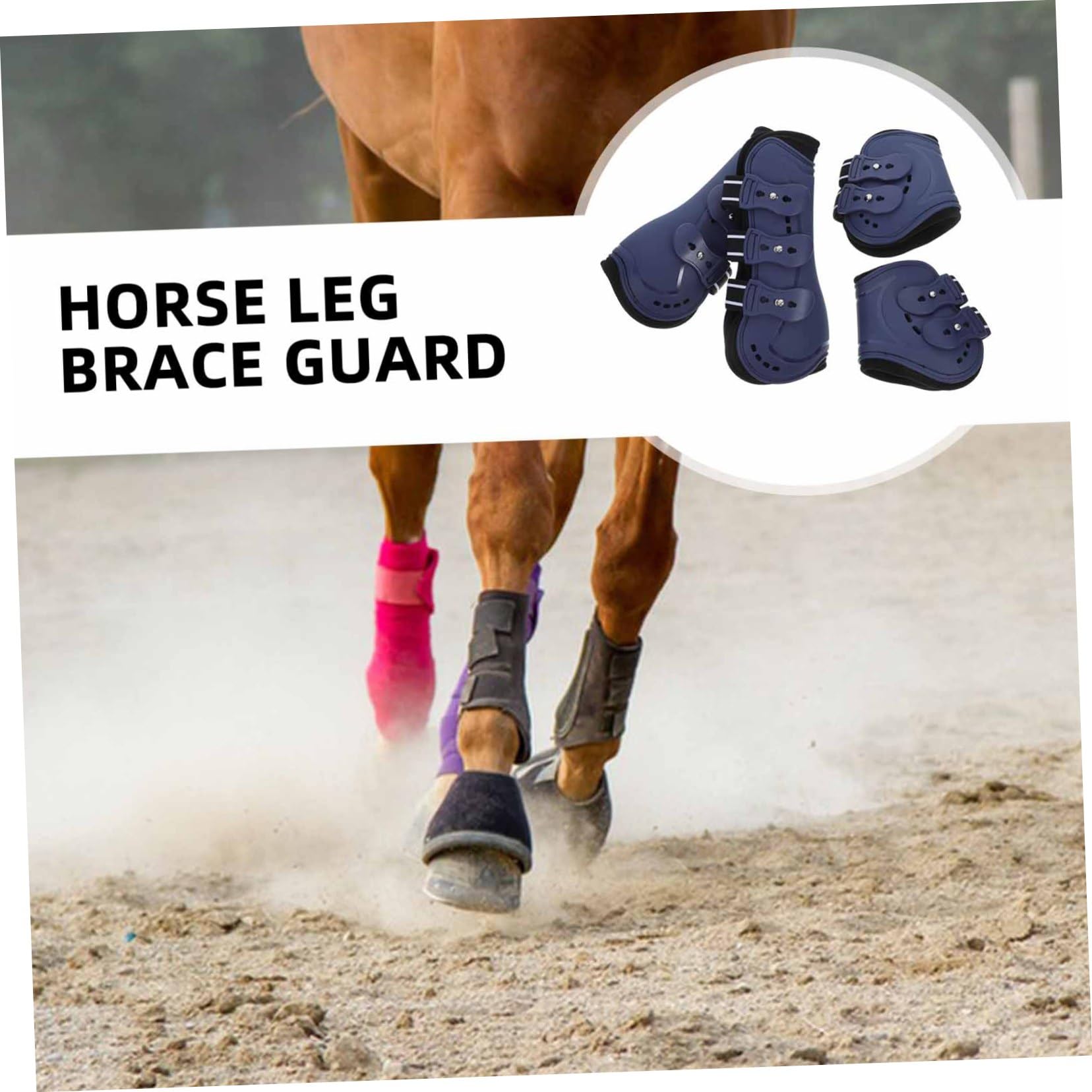 4 para Patas De Caballo, Equipo De Protección para Caballos, Botas De Envío para Caballos, Botas para Patas Delanteras Y Traseras, Botas para Montar, Fundas para Pies