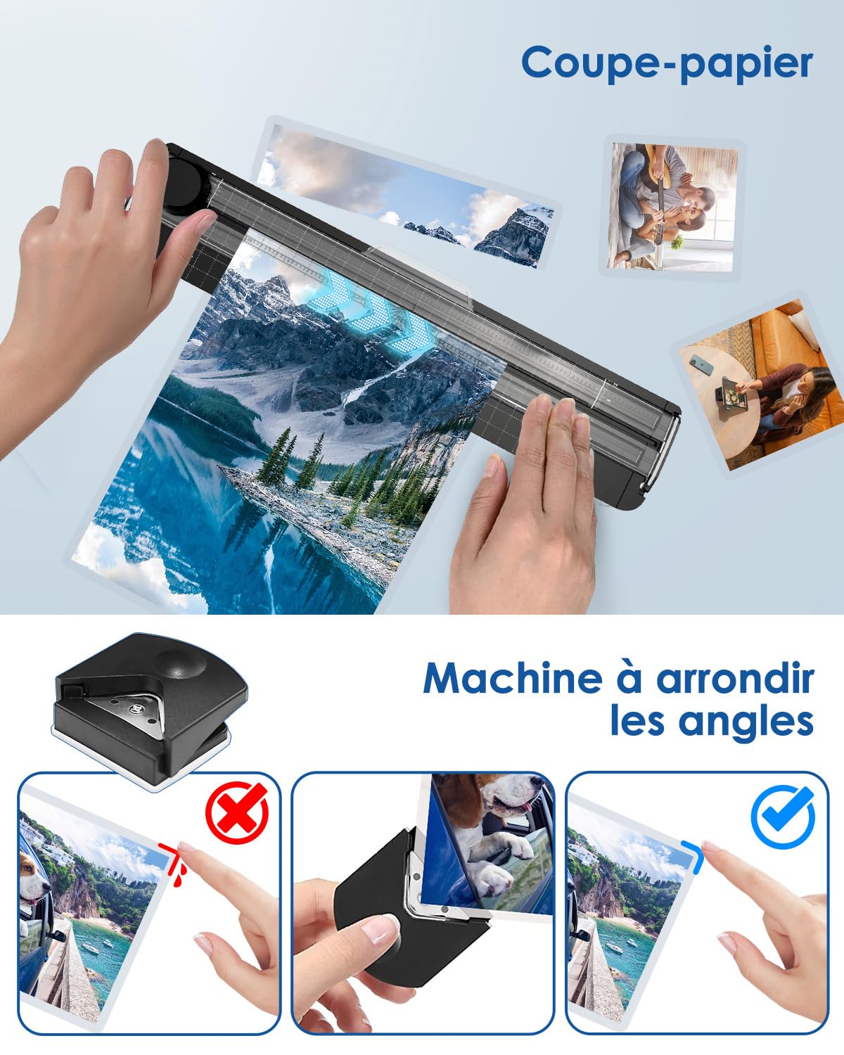 Laminator A4 - laminator 4 w 1 z 30 foliami do laminowania do formatu A4/A5/A6