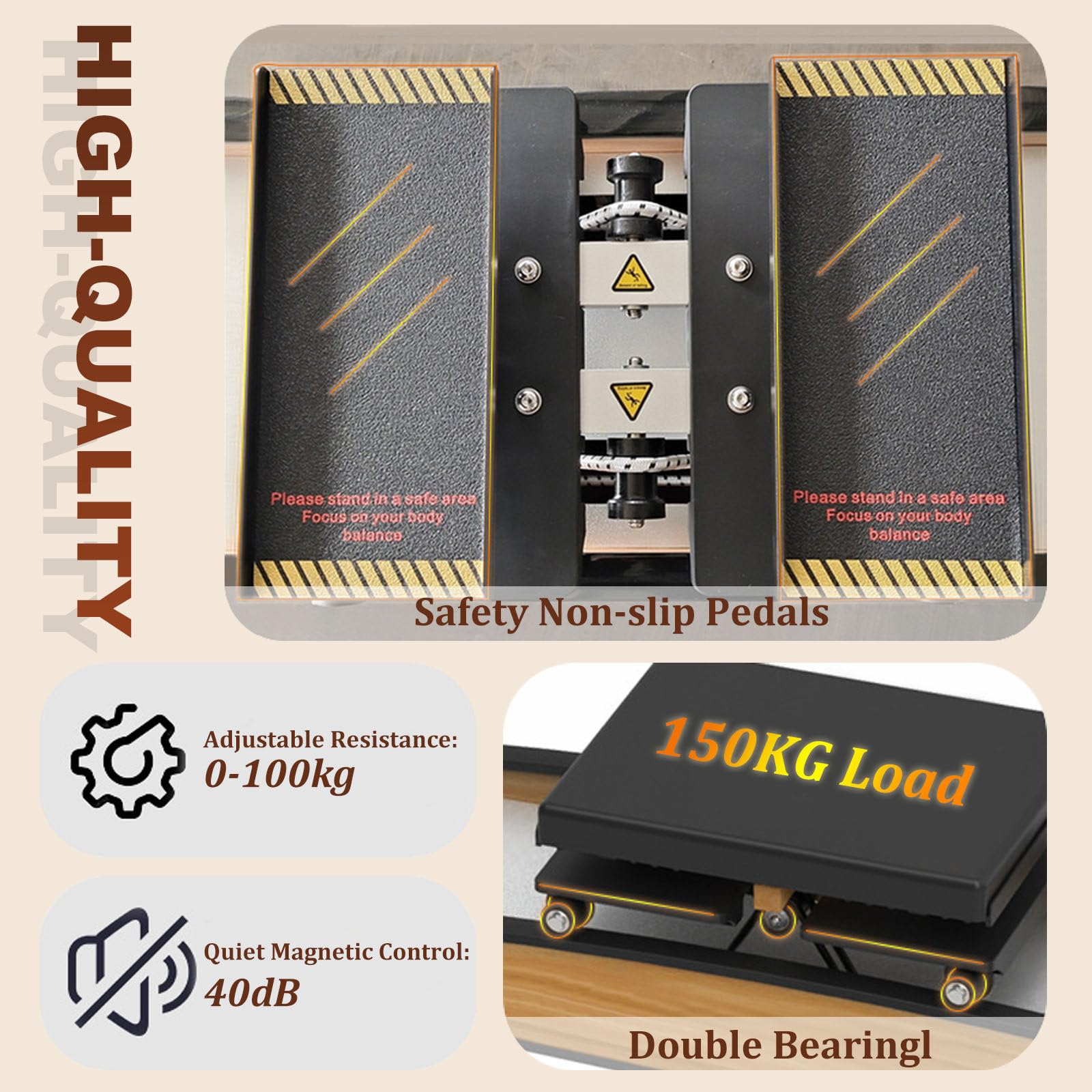 Máquina de esquí: simulador de resistencia ajustable para cardio de cuerpo completo, equipo de fitness de bajo impacto para uso doméstico y gimnasio, ideal para entrenamientos de piernas y núcleo