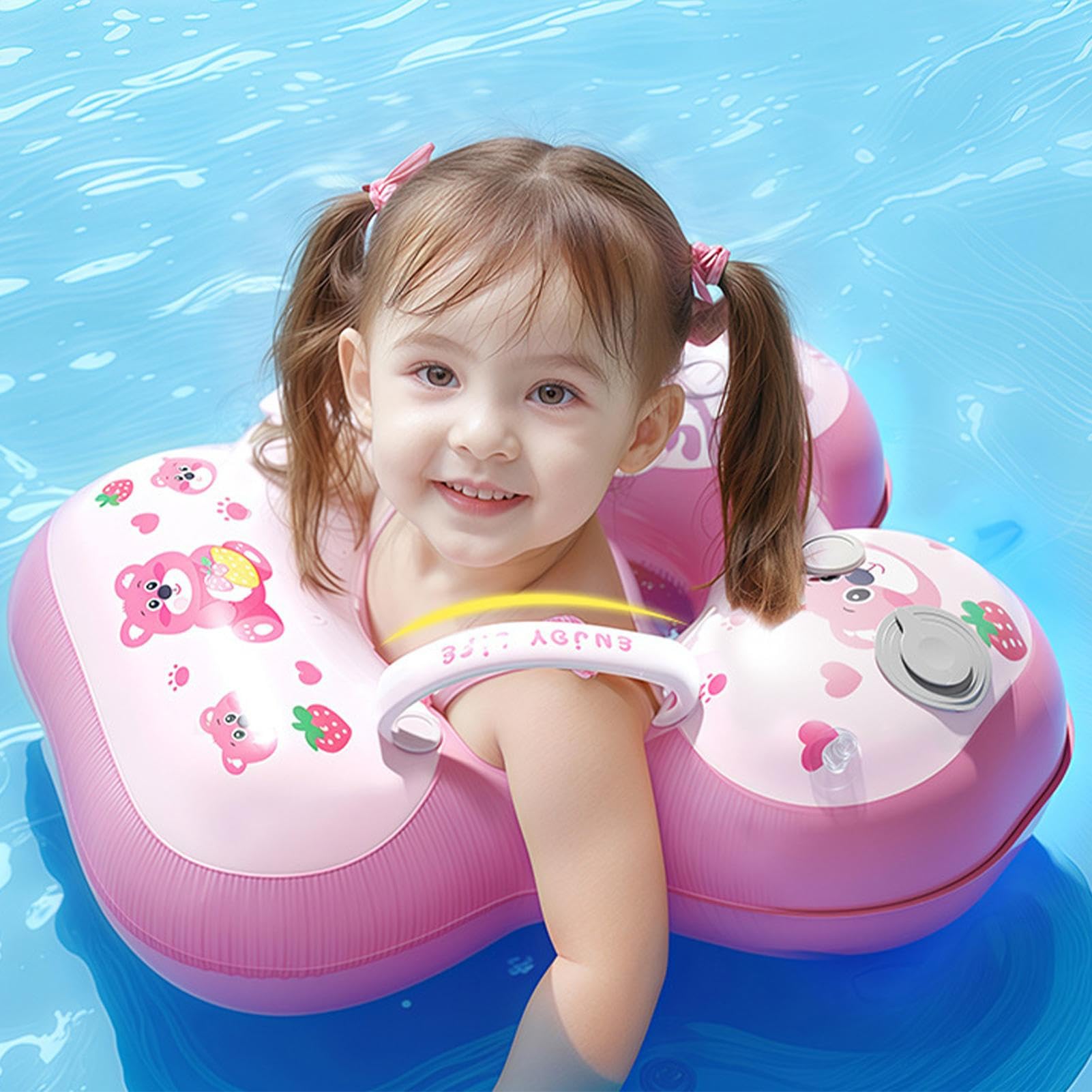Galleggiante Per Piscina Per Bambini - Anello Da Nuoto Da 3 Cm, Tubo Galleggiante Pieghevole, Attrezzatura Di Sicurezza Per Nuoto Da Spiaggia A Coda Lunga In PVC Resistente | Divertente Accessorio Per