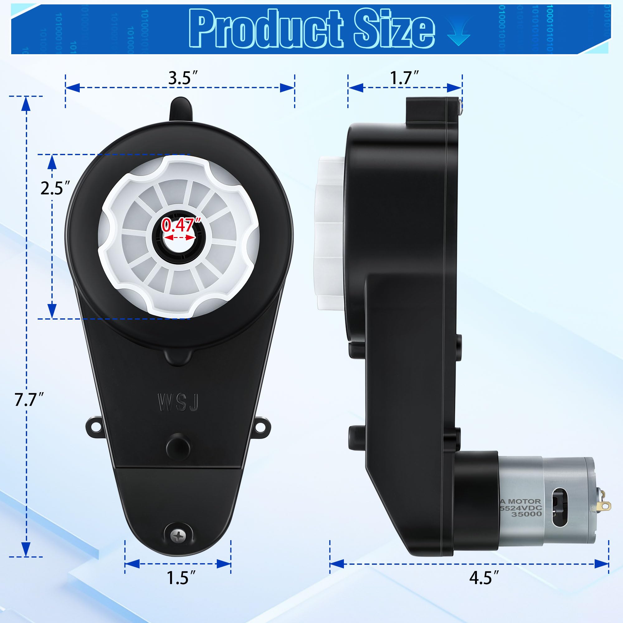 Amazon.com: 2PCS 24V 35000RPM High Speed Motor Gearbox