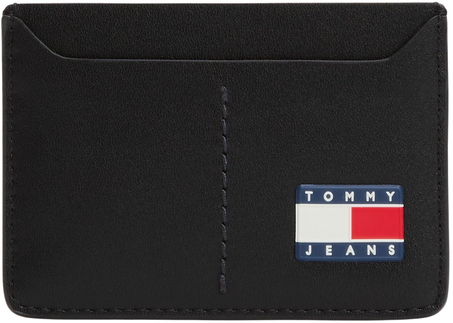 Tommy Jeans Men’s Heritage Leather Card Holder, Black (Black), One Size