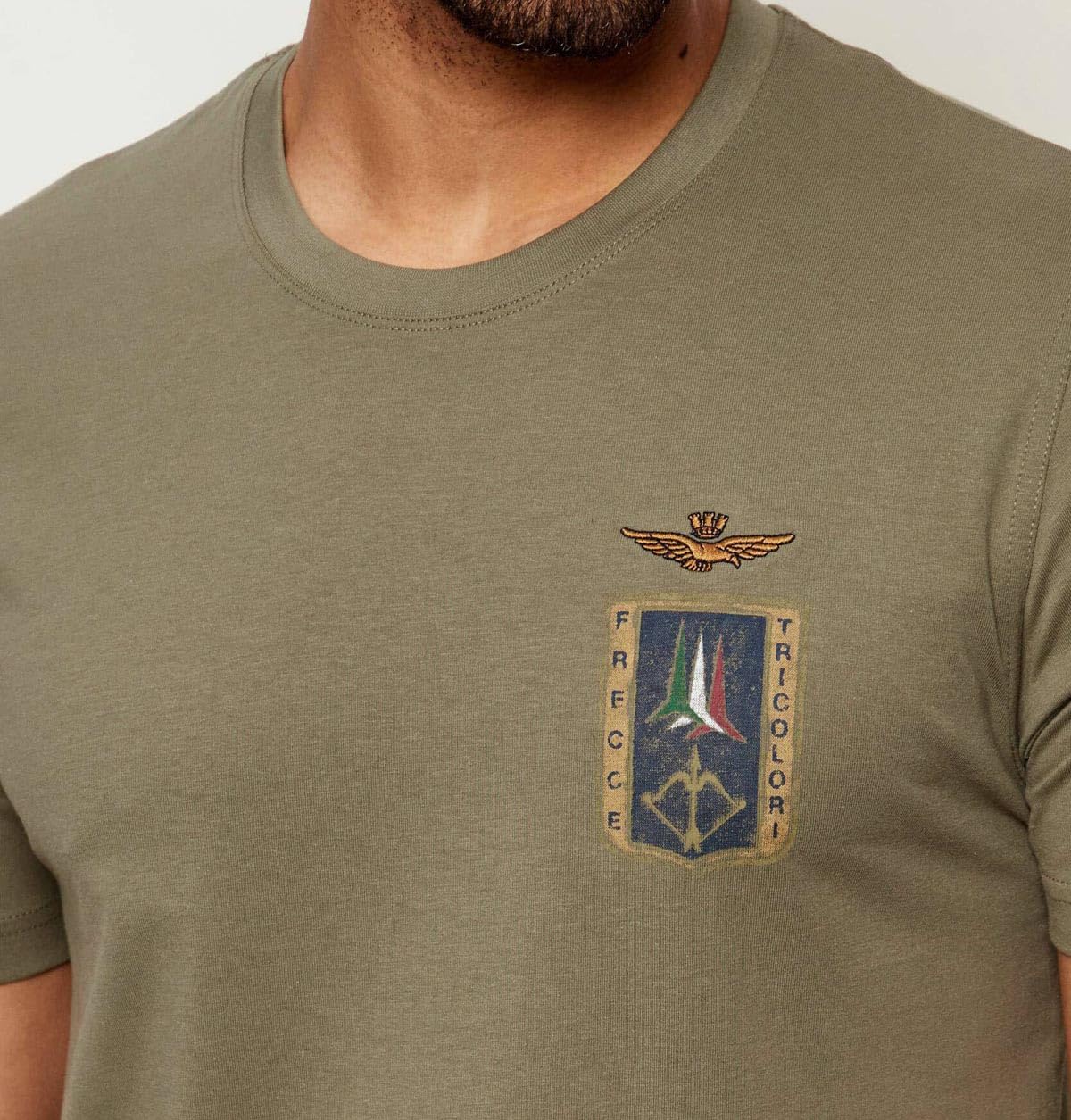 Aeronautica Militare t-Shirt TS2534 con Stampa Frecce Tricolori, Maglia, Maglietta, Felpa, da Uomo