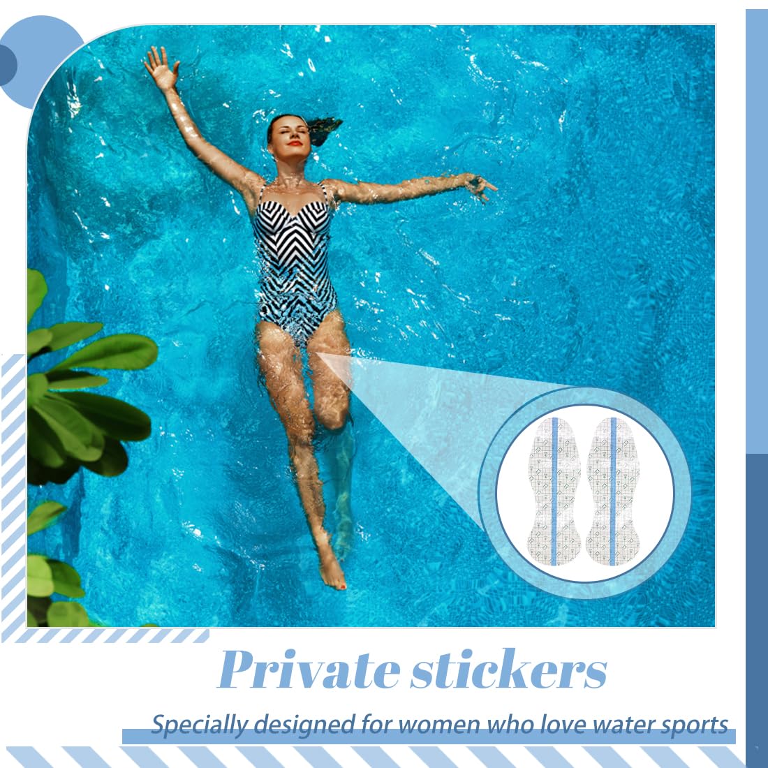 EIHI 10 Pezzi Assorbenti per Nuoto, Assorbenti Impermeabili da Nuoto per Donna, Delicati Sulla Pelle Pellicola in PU Anima in Cotone Cerotti Protettivi Privacy Impermeabili per Nuoto Parco Acquatico