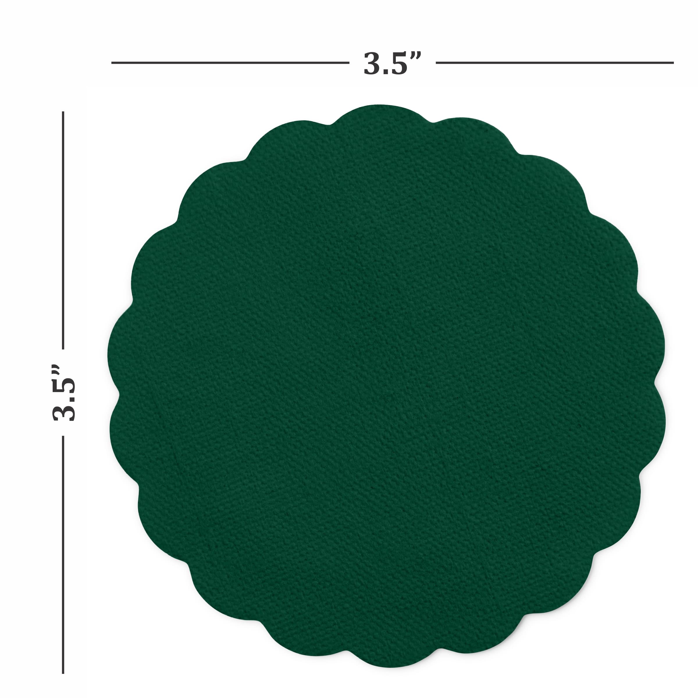 Posavasos desechables verdes con tacto de lino para bebidas, posavasos redondos de papel de 3.5 pulgadas para bar, cóctel, bebidas, vino o evento, paquete de 500 unidades a granel