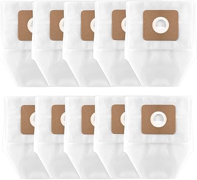 Gudotra 10 Pack Replacement VACBP6 HEPA Filter Bags for Atrix Ergo 8 Quart Backpack Vacuum, Replace Part VACBP1 VACBP36V VACBPAI