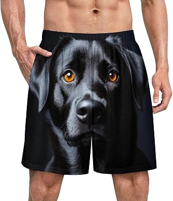 Mens Pajama Shorts Sleep Wear Lightweight Breathable Lounge Shorts Pajama Bottoms with Elastic Waistband