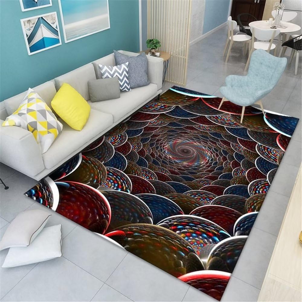 Tapis antidérapant et lavable rouge 200x300cm durable pour entrée et salon