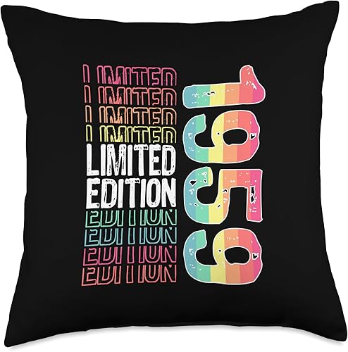 Miniatura 4 de Limited Edition Vintage 1959 Retro Birthday Throw Pillow