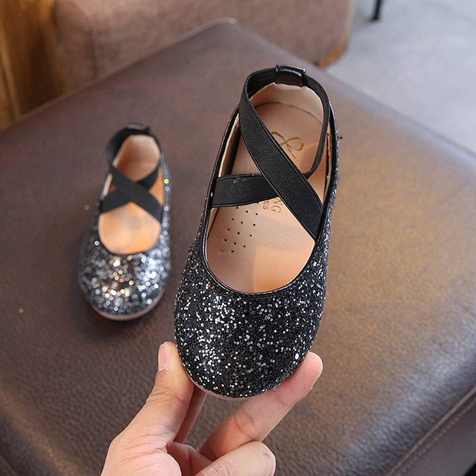 Zapatos de princesa para niña, bailarinas de lentejuelas, zapatos de noche, elegantes Mary Jane, zapatos planos, zapatos de fiesta, cosplay, fiestas, disfraz, zapatos para niños