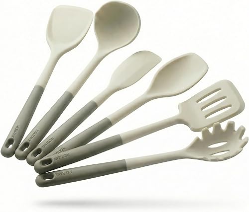 Juego de utensilios de cocina de silicona, 6 piezas no plásticas 500°F resistentes al calor, sin BPA, aptas para lavavajillas, herramientas de