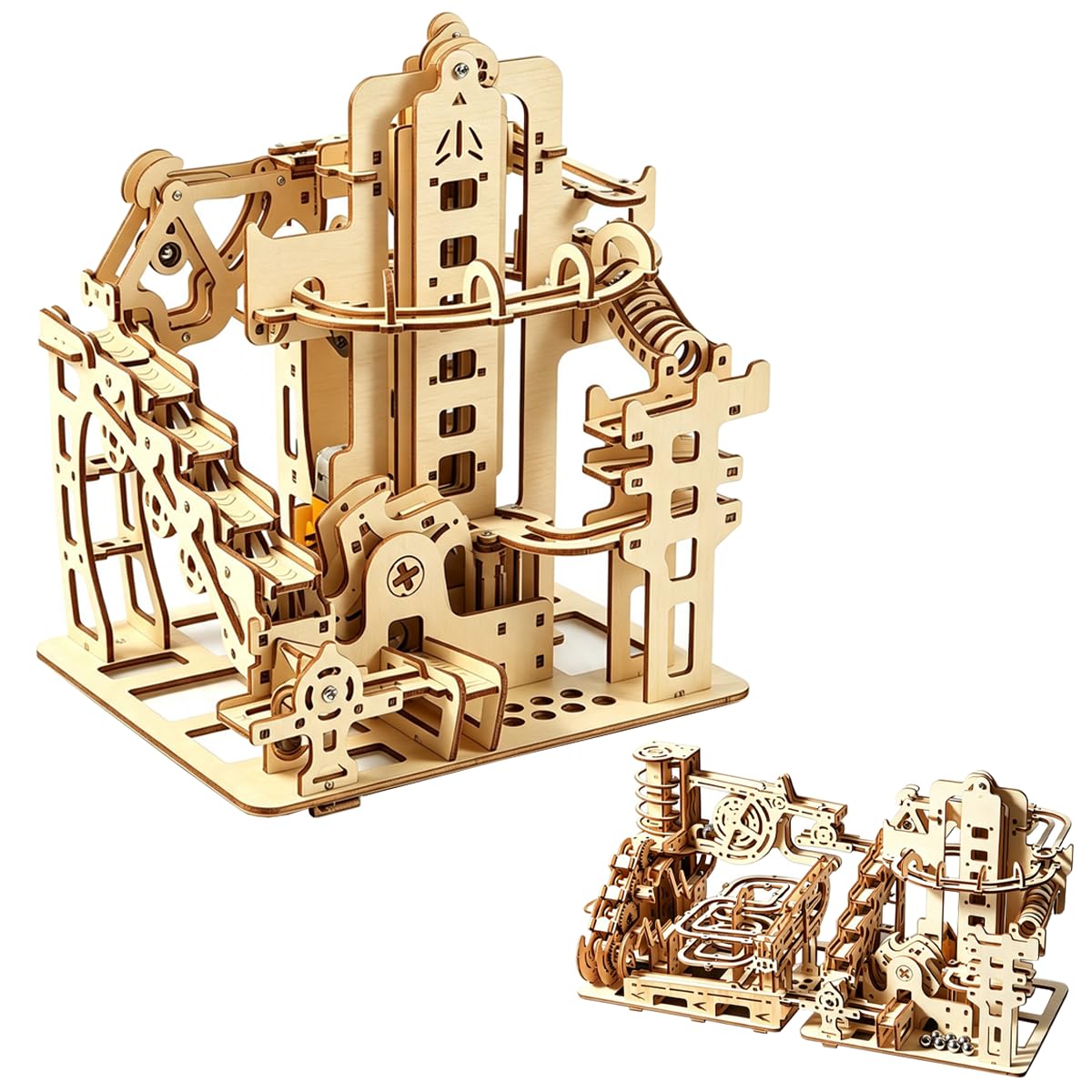 3d Wooden Puzzles For Adults,Rokr 3d Wooden Model Kits For Adultss,Marble Run With 7 Marbles,Diy Mechanical Model Construction Sets,Suitable Gifts For Teenagers And Adults. (The Lingxiao Boardwalk)