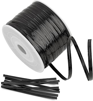TangYinRD Black Metallic Twist Ties 100 Yards Bread Candy Coffee Bag Ties Plant Garden Twist Ties for Parties Decorative Cake Present Art Craft