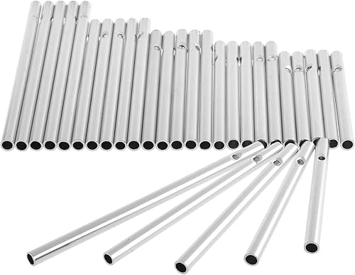 Cosmos Paquete de 30 tubos de carillón de viento para el hogar, jardín, decoración colgante al aire libre, 5 longitudes diferentes, tubos vacíos de disponible en Yaxa Colombia